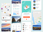 Travel App design userinterface minimal product ux ui explore empty state hotel icons app travel illustration inspiration design ios mobile