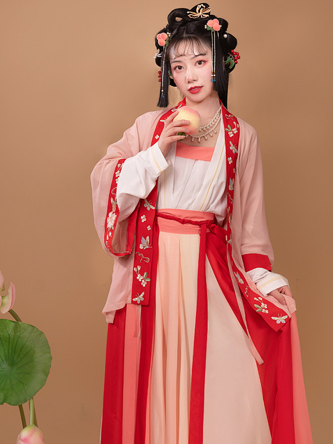 烛颜汉服 月舞花溪 正品原创传统汉服女宋制对襟短衫中国风日常穿-淘宝网