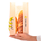 商吉 绿叶透明开窗牛皮纸袋面包袋环保食品包装袋烘焙西点袋100只-tmall.com天猫