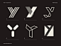 Y typography type logomark branding visual identity symbol logo icon illustration vector design