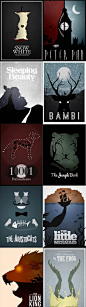 Minimalist Disney Movie Posters... I like these, but they&#;39re kind of creepy and not Disney-like...