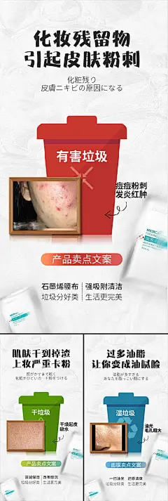 面膜科普微商科技创意海报痘痘炎症干燥-源文件