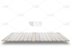 空俯视图木桌或柜台(架子)孤立在白色背景。为了展示你的产品。