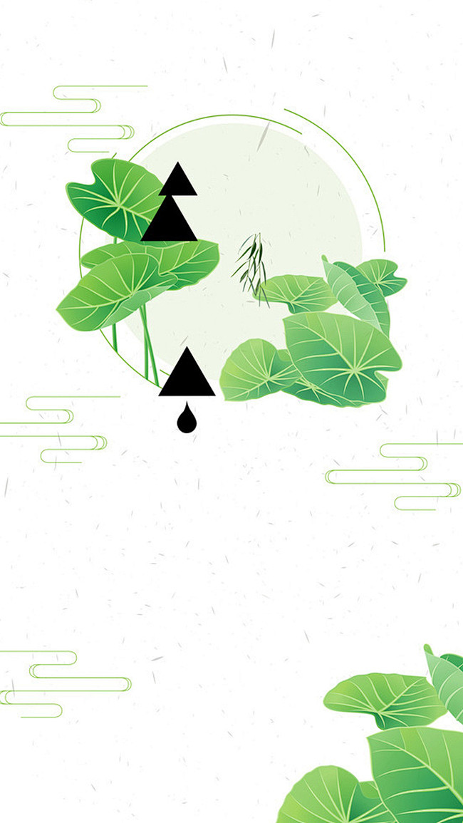 绿色树叶24节气春分手机端h5背景素材html素材网