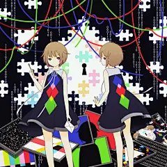 黑发穿着二进制短发钥匙孔拼图动漫女孩键原创角色 - 壁纸（#2905292）/ Wallbase.cc