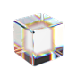潮流酷炫虹彩折射玻璃圆柱正方形棱镜透明免抠PNG (10)