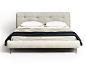 Double bed with upholstered headboard IMERA by DE PADOVA