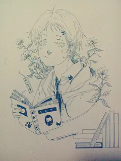 那个男人是自端黑  的插画 学霸？？？