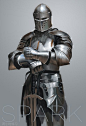 练习 金属 铠甲 人物 中世纪 骑士 插画 绘画 质感