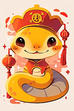 新年生肖蛇蛇年主题可爱素材