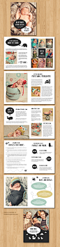 Newborn Client Session Marketing Magazine Template For Photographers