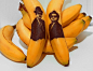 创意香蕉皮插图