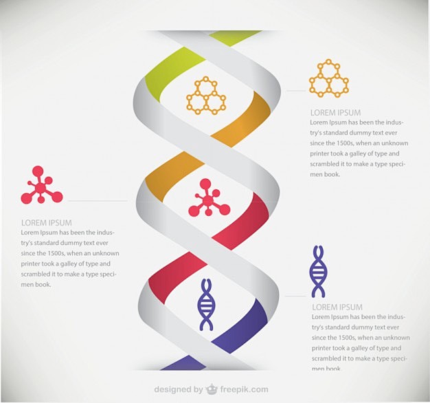 DNA医疗信息图表