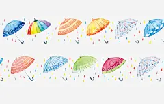 卡通雨伞简图高清素材 卡通 图案 手绘 紫色的 红色的 蓝色的 雨伞 免抠png 设计图片 免费下载