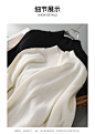 索菲丝尔法式灯笼袖羊毛针织衫女2022冬半高领上衣设计感短款毛衣-tmall.com天猫