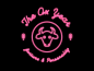 badge ox year neon light chinese new year ox pink red neomorphism neon designer design affinity designer illustration flat design