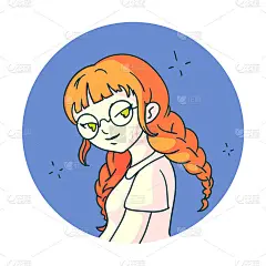 轻浮的动漫漫画女孩孤立在白色的背景