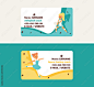 Child in sport vector business card girl character playing villeyball and children dancing illustration backdrop set of kids sportive activity business-card background