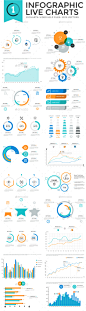 信息实时图表v.1 -信息图Infographic Live Charts v.1 - Infographics 条形图、大、宣传册、业务,图表,圆,收集,有创造力,数据元素,平坦,装备,几何,平面,说明,信息,信息,信息,布局,折线图,现代,选项,过程,集,形状,明星,模板,矢量,可视化、网络 bar chart, big, brochure, business, chart, circle, collection, creative, data, element, flat, gear, geomet