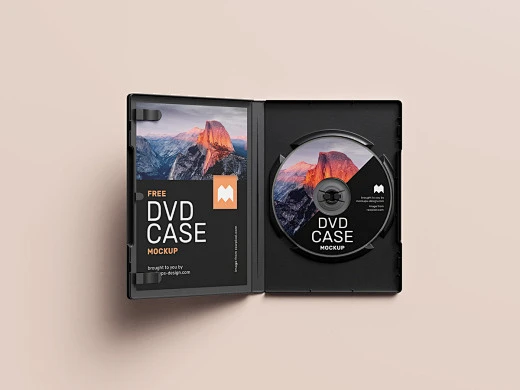 光碟碟片盒包装盒设计提案展示样机模板 DVD case mockup-花瓣网