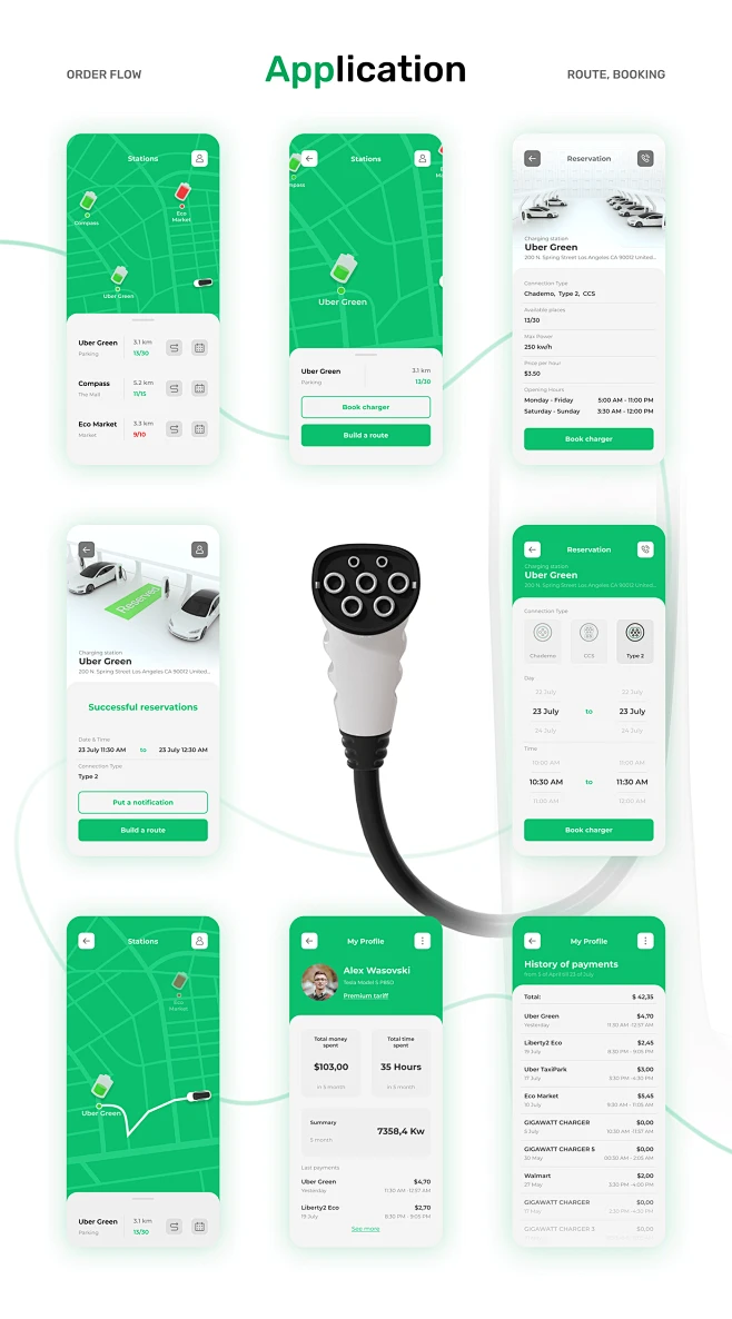 app car charging electric ev identity Technology UI Vehicle Website-花瓣网