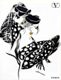 Valentino 1984 Fashion Illustrations Tony Viramontes