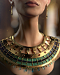 Nefertiti, Alexia Rubod : This is a personal project. My goal here was to recreate the famous bust of the Egyptian Queen, while adding my personal twist. I particularly enjoyed working on the details of the necklace and headdress.