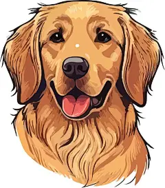 拉布拉多犬小狗插画矢量图设计素材