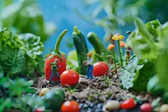 创意果蔬世界设计场景