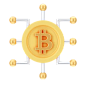 Bitcoin Network  3D Icon