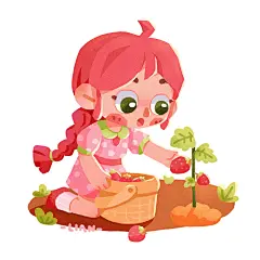 果蔬农场-系列小场景插画儿童插画Lian利安 - 原创作品 -  