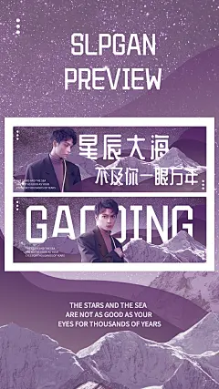 唯美风明星横版应援手幅预览