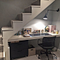 desk under stairs - Google Search: 