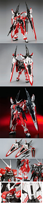 【品名】正版万代MG 1/100 MBF-02VV 逆红异端高达/高达 GUNDAM ASTRAY

【颜色】成品（如图）

【材质】ABS,PVC,PP,PC,PA

【包装】纸盒包装

【产品简介】本产品为正版授权，正规行货。拼装好造型非常炫酷，拼装模型可锻炼集中力，对专注力要求很高。