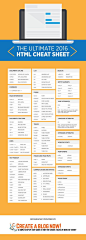 The Ultimate 2016 HTML Cheat Sheet #Infographic #WebDesign: 