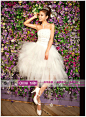 华纱 2012最新款 短款婚纱 韩版羽毛 白色韩式 甜美公主 
