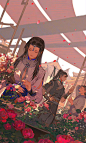 [  燕燕于飞  ]
画师：【伊吹五月@伊吹鸡腿子 】 ​​​
买花 构图