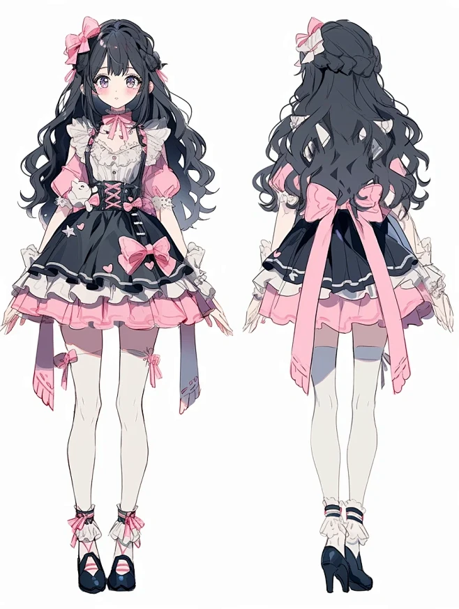 OC｜服设8P粉白色系Lolita小裙子