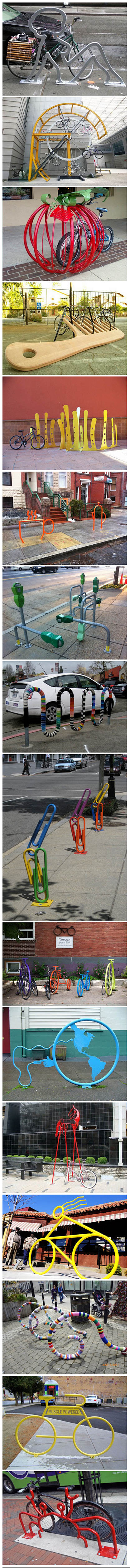 【经典街头创意】街头那些富有创意的自行车...