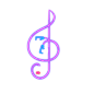 霓虹音乐器材紫色音符