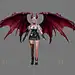 女恶魔 女吸血鬼 恶魔之翼 恶魔翅膀 恶魔角 暗夜精灵 魔女 女妖 - 角色模型 蛮蜗网