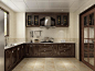 美式厨房古堡印象仿古亚光砖装修图