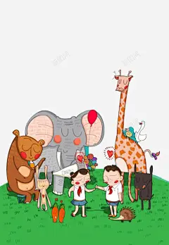 森林小动物聚会高清素材 免费下载 设计图片 页面网页 平面电商 创意素材 png素材