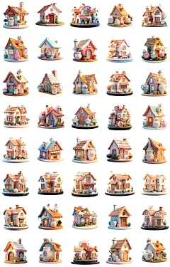 糖果屋奶茶房子店铺饼干房屋木屋下午茶甜点元素设计png模板素材-淘宝网