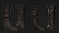 Viking Boots, TriGon Art : Leather boots of the viking I'm working on
