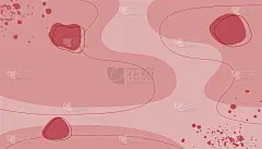 抽象裸棕粉彩米色软粉彩有机背景与花，刷子和液体形状。用于网页设计，社交媒体帖子，横幅，名片，邀请，打