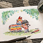 可爱风简笔画~ ins：bshum79 ​ ​​​​