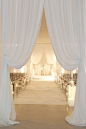 White drapery at indoor wedding ceremony - beautiful wedding aisle! ~ we ❤ this! moncheribridals.com: 