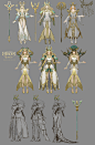 Elfin Queen Sketches, Chen Guan Yu : concept sketches