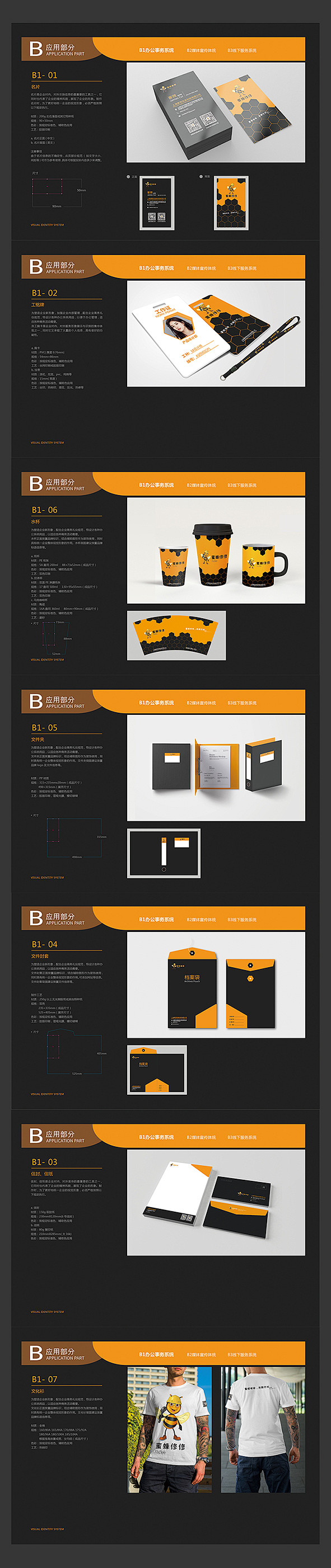 企业VI办公事务系统：名片、工作证、纸杯...